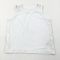 White Cotton Vest - Boys 2-3 Years