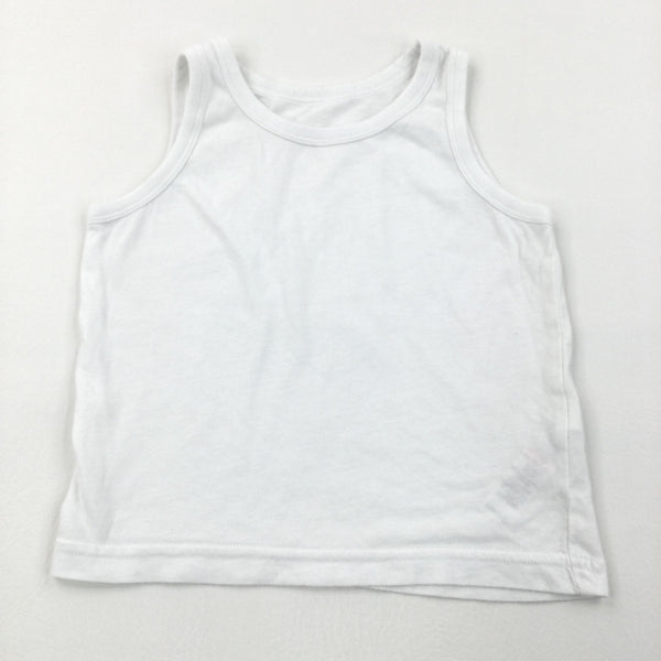 White Cotton Vest - Boys 2-3 Years