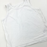 White Cotton Vest - Boys 2-3 Years