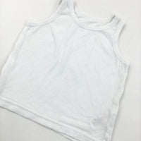 White Cotton Vest - Boys 2-3 Years