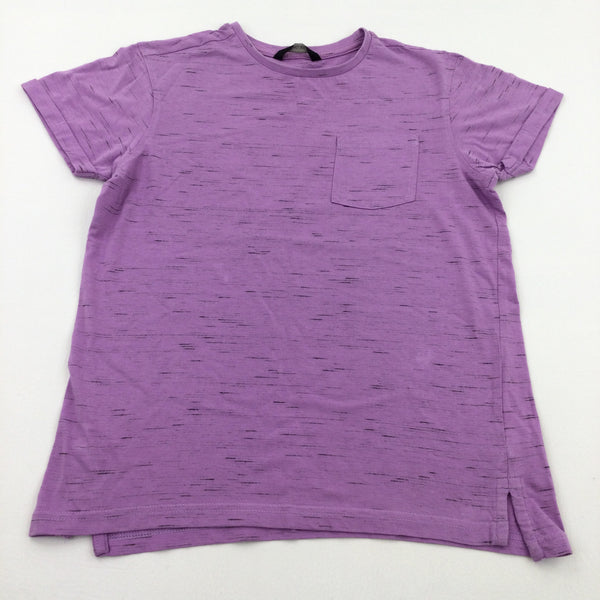 Purple Marl Pocket T-Shirt - Boys 11-12 Years