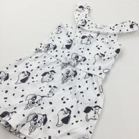 101 Dalmations Black & White Jersey Playsuit - Girls 2-3 Years