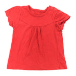 Red T-Shirt - Girls 6-9 Months