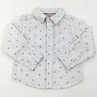 **NEW** Diamonds Navy & White Long Sleeve Shirt  - Boys 2-3 Years