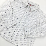 **NEW** Diamonds Navy & White Long Sleeve Shirt  - Boys 2-3 Years