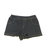 Dark Blue Denim Effect Shorts - Girls 18-24 Months