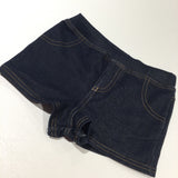 Dark Blue Denim Effect Shorts - Girls 18-24 Months
