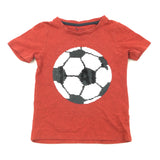 Football Sequin Flip Red T-Shirt - Boys 2-3 Years