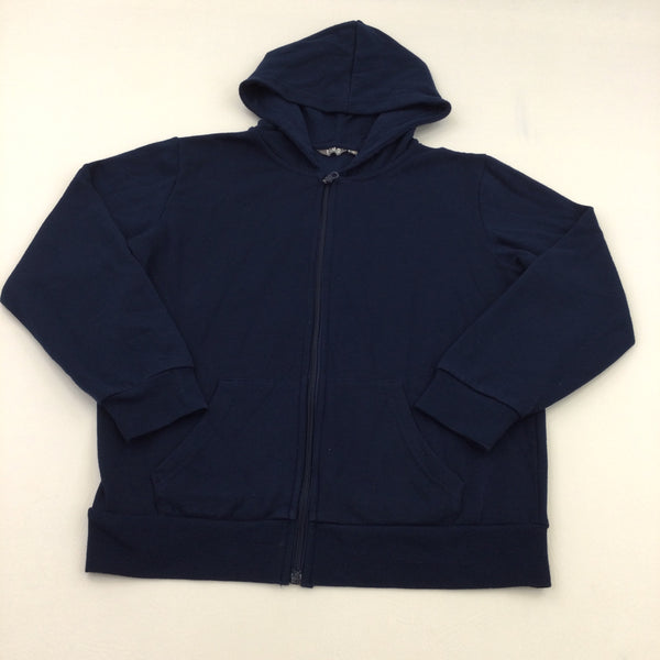 Navy Zip Up Hoodie - Boys 13 Years