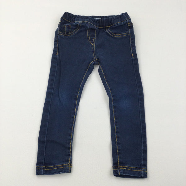Dark Denim Jeggings - Girls 3 Years