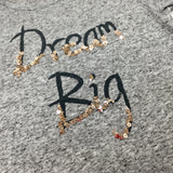 'Dream Big' Squinned Grey T-Shirt - Girls 6-7 Years