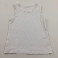 White Cotton Vest - Boys 2-3 Years