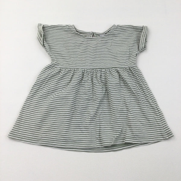 Green & White Stripe T-Shirt - Girls 6-7 Years
