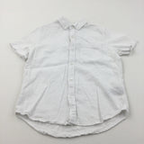 White Linen Shirt - Boys 6 Years