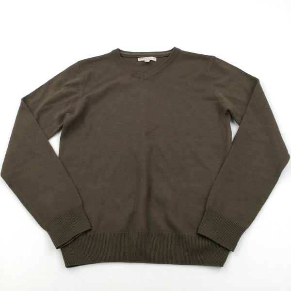 Brown Lightweight Knitted Jumper - Boys 11-12 Years