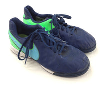 Blue & Green Nike Trainers - Boys - Shoe Size 3