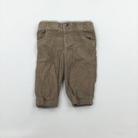 Brown Lined Lightweight Corduroy Trousers - Boys 6-9 Months