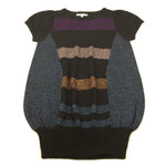 Purple, Blue, Gold & Black Lightweight Knitted Dress - Girls 9-10 Years