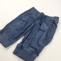 Blue Denim Effect Cotton Shorts - Girls 6 Years