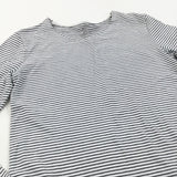 Black & White Striped Long Sleeve Top - Girls 10-12 Years