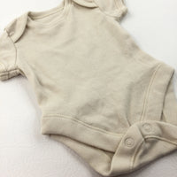 Cream Short Sleeve Bodysuit - Boys/Girls Tiny Baby
