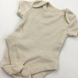 Cream Short Sleeve Bodysuit - Boys/Girls Tiny Baby