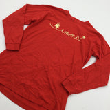 'Emma' Glittery Red & Gold Top - Girls 12-13 Years - Christmas