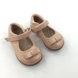 Glittery Peach Velcro Shoes - Girls - Shoe Size 4