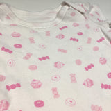 Sweets & Cupcakes Pink & White Short Sleeve Bodysuit - Girls 0-3m