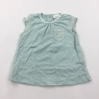 Mottled Pale Green T-Shirt - Girls 0-3 Months