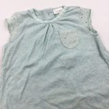 Mottled Pale Green T-Shirt - Girls 0-3 Months