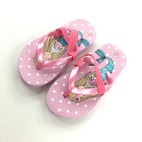 Mermaids Pink Flip Flops - Girls - Shoe Size 5