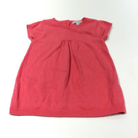 Bright Pink Knitted Dress - Girls 6-9 Months