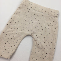 Cream Spotty Leggings - Girls Tiny Baby