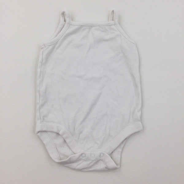 White Sleeveless Bodysuit - Girls 18-24 Months