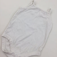 White Sleeveless Bodysuit - Girls 18-24 Months