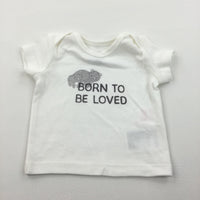 'Born To Be Loved' Bears Cream T-Shirt - Boys/Girls Newborn