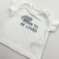 'Born To Be Loved' Bears Cream T-Shirt - Boys/Girls Newborn