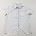 White Short Sleeve Shirt - Boys 5-6 Years