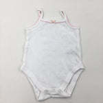 Hearts White Sleeveless Bodysuit - Girls Newborn