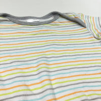 Striped Colourful Short Sleeve Bodysuit - Boys Newborn