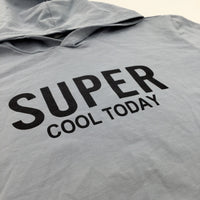 'Super Cool Today' Light Blue Lightweight Hoodie Sweatshirt - Boys 11-12 Years