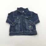 Cogs Badge Dark Blue Denim Jacket - Boys 9-12 Months