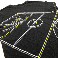 Basketball Court Dark Grey T-Shirt - Boys 11-12 Years