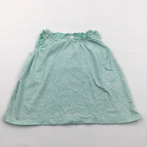 Spots Pale Green & White Tunic Top - Girls 12-18 Months