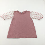 Spotty Net Sleeves Pink T-Shirt - Girls 12 Years