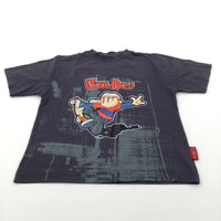 'Cool Boy' Skateboarder Navy T-Shirt - Boys 3-4 Years