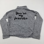 'You're My Favourite' Grey Mottled Rollneck Long Sleeve Top - Girls 14+ Years