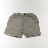 Beige Lightweight Cotton Shorts - Boys 12-18 Months