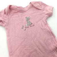 'Best Friends' Fox Pink Short Sleeve Bodysuit - Girls 0-3 Months